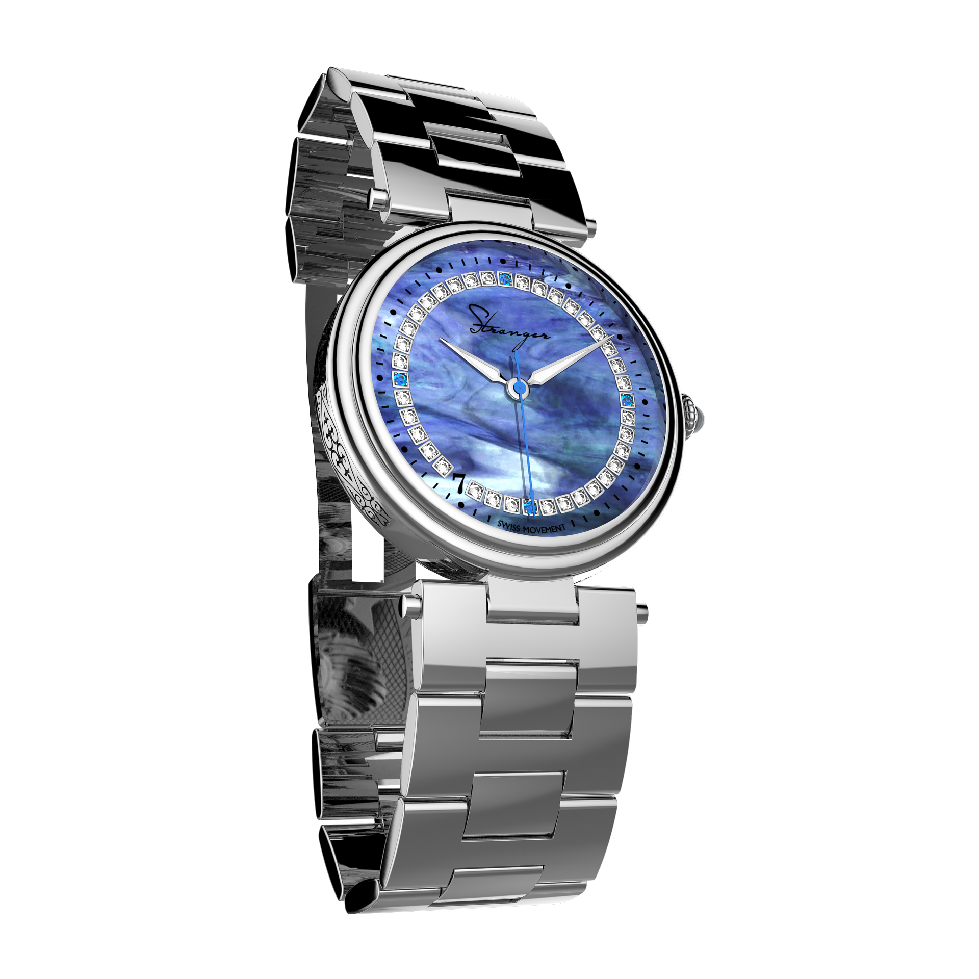 Lady Mother of Pearl - Blue Crystal