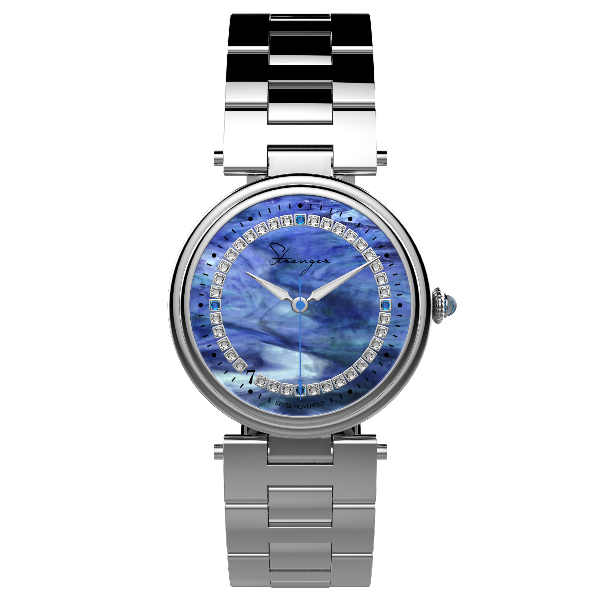 Lady Mother of Pearl - Blue Crystal